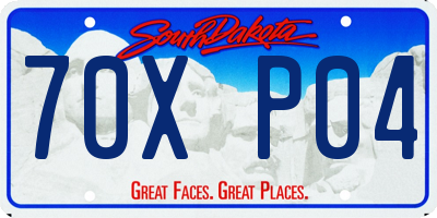SD license plate 70XP04