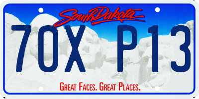 SD license plate 70XP13