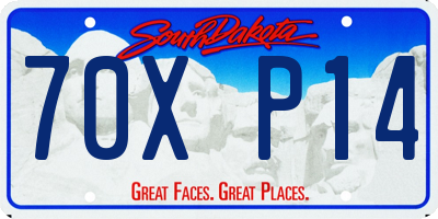 SD license plate 70XP14