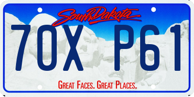 SD license plate 70XP61