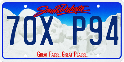 SD license plate 70XP94