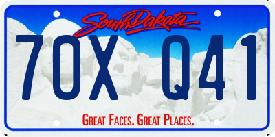 SD license plate 70XQ41