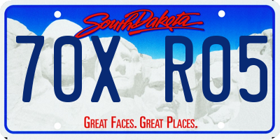 SD license plate 70XR05