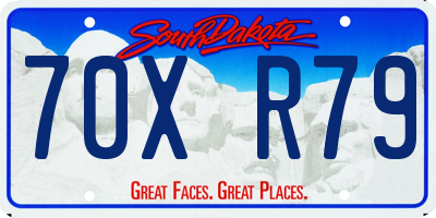 SD license plate 70XR79