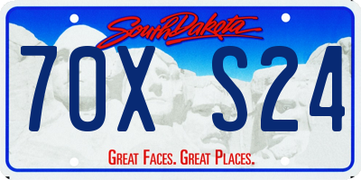 SD license plate 70XS24