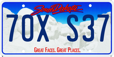 SD license plate 70XS37