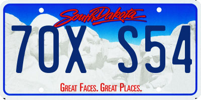 SD license plate 70XS54