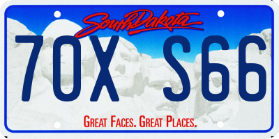 SD license plate 70XS66