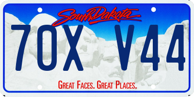 SD license plate 70XV44