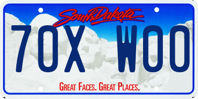 SD license plate 70XW00