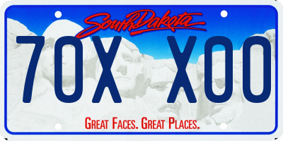 SD license plate 70XX00