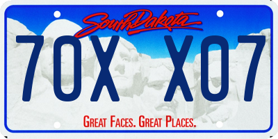 SD license plate 70XX07