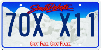 SD license plate 70XX11