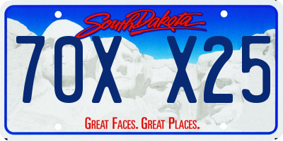 SD license plate 70XX25