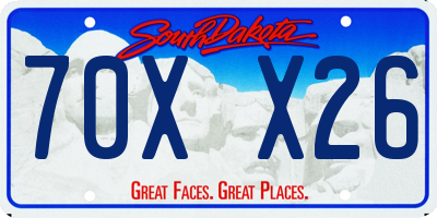 SD license plate 70XX26