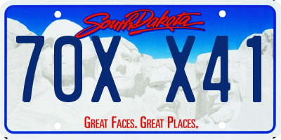 SD license plate 70XX41