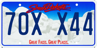 SD license plate 70XX44