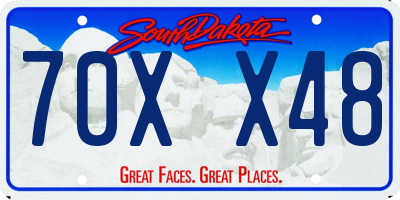 SD license plate 70XX48