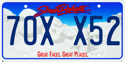 SD license plate 70XX52
