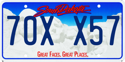 SD license plate 70XX57