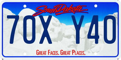 SD license plate 70XY40