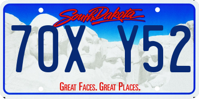 SD license plate 70XY52