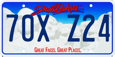 SD license plate 70XZ24