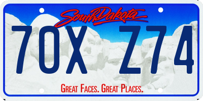 SD license plate 70XZ74