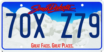 SD license plate 70XZ79