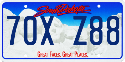SD license plate 70XZ88