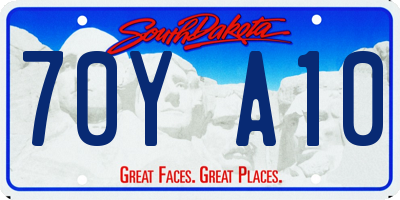 SD license plate 70YA10