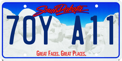 SD license plate 70YA11