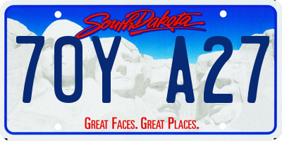 SD license plate 70YA27