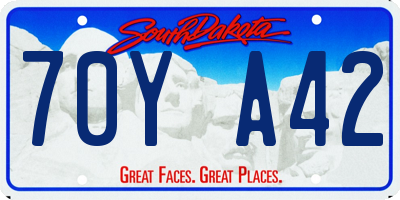 SD license plate 70YA42