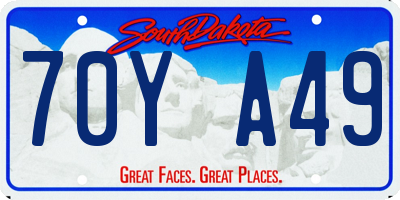 SD license plate 70YA49