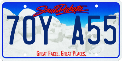 SD license plate 70YA55