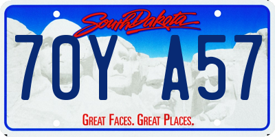SD license plate 70YA57