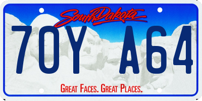 SD license plate 70YA64