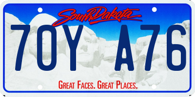 SD license plate 70YA76