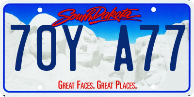 SD license plate 70YA77