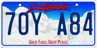 SD license plate 70YA84