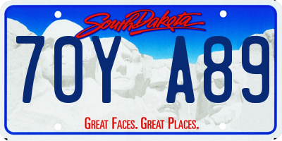 SD license plate 70YA89