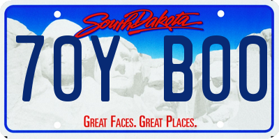 SD license plate 70YB00