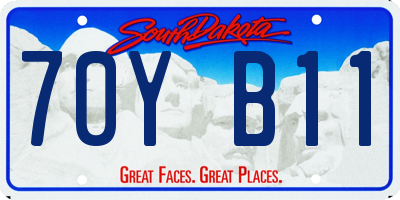 SD license plate 70YB11