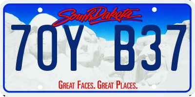 SD license plate 70YB37