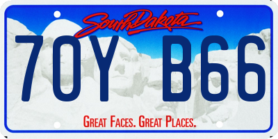 SD license plate 70YB66