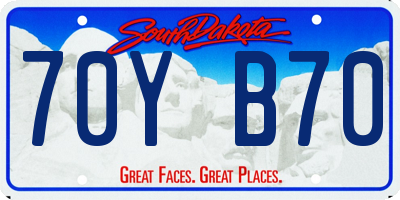 SD license plate 70YB70