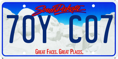 SD license plate 70YC07