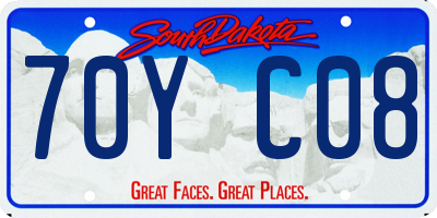 SD license plate 70YC08