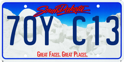 SD license plate 70YC13